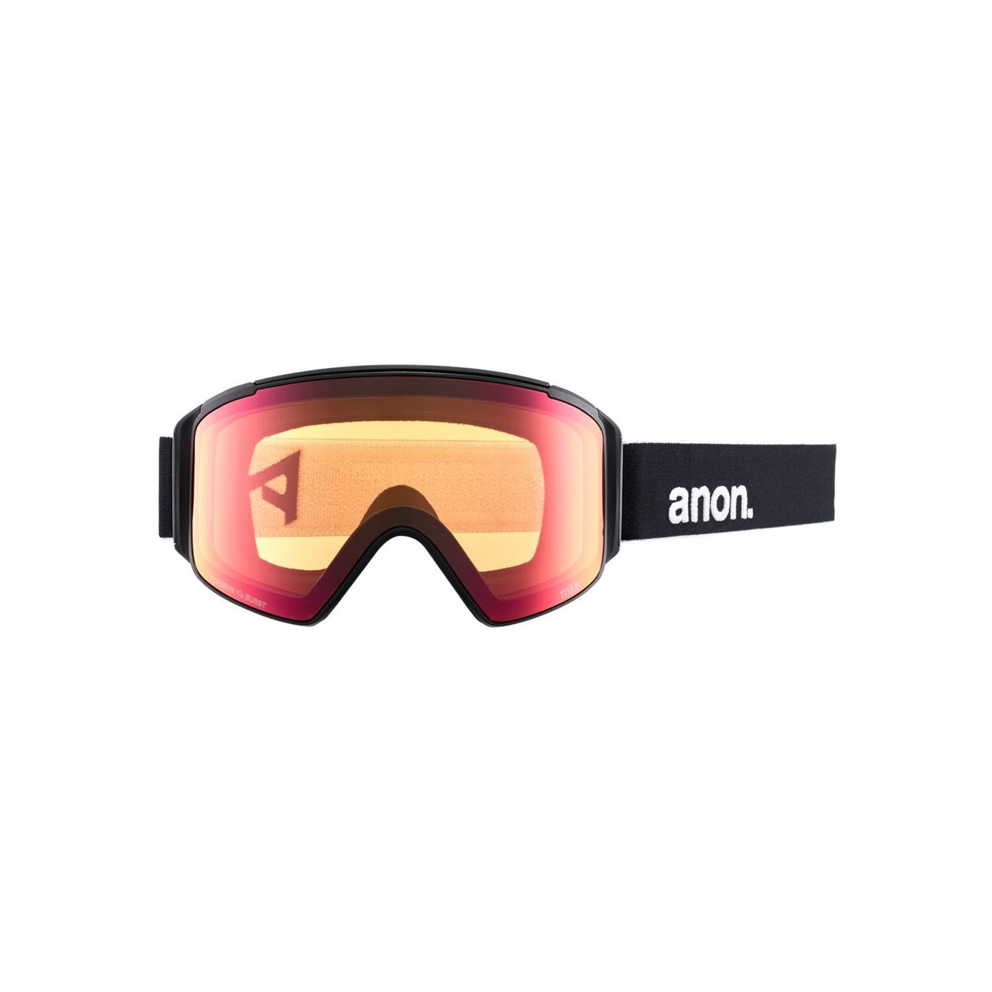 Anon M4S Cylindrical Low Bridge Goggles + Bonus Lens Black Perceive Sunny Red - Anon Snow Goggles