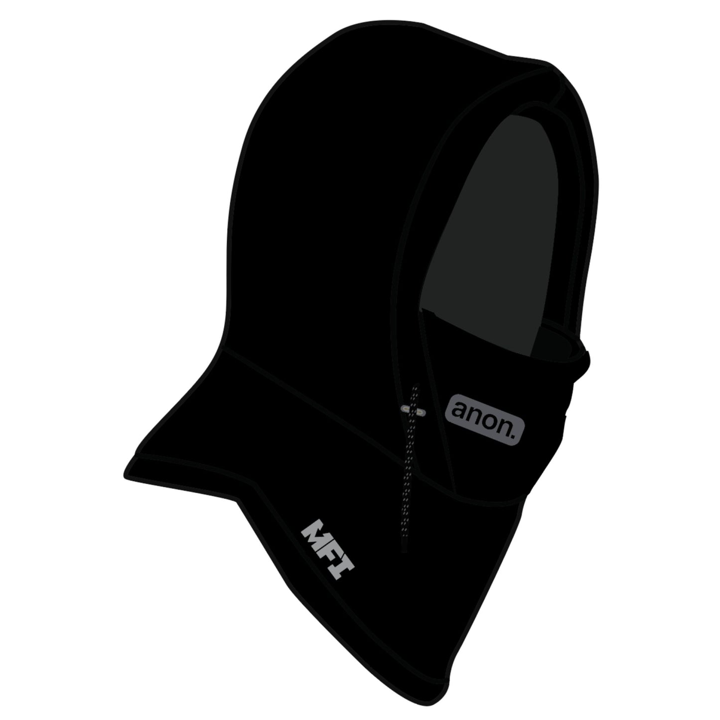 Anon MFI Fleece Helmet Hood Black OS Neck Warmers & Face Masks