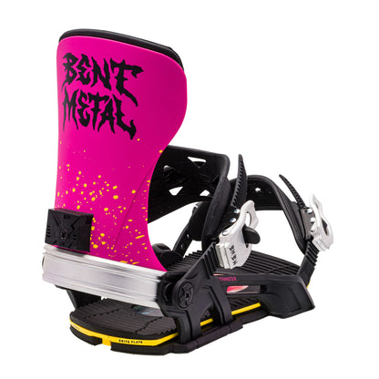 Bent Metal Transfer Snowboard Bindings Black Pink - Bent Metal Snowboard Bindings