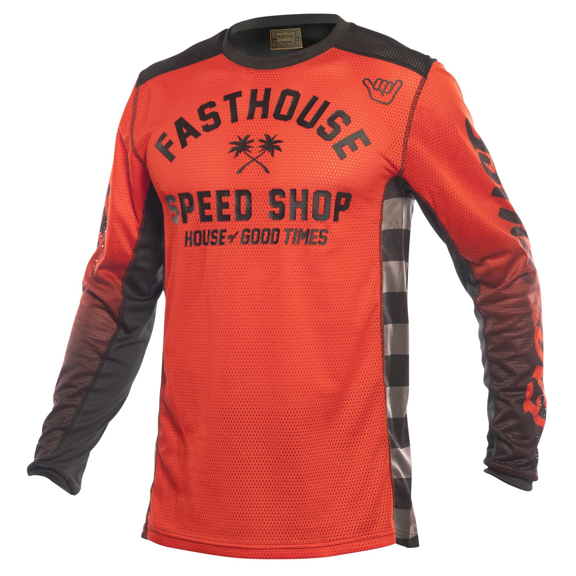 Fasthouse A/C Grindhouse Asher Jersey Infrared Black Bike Jerseys