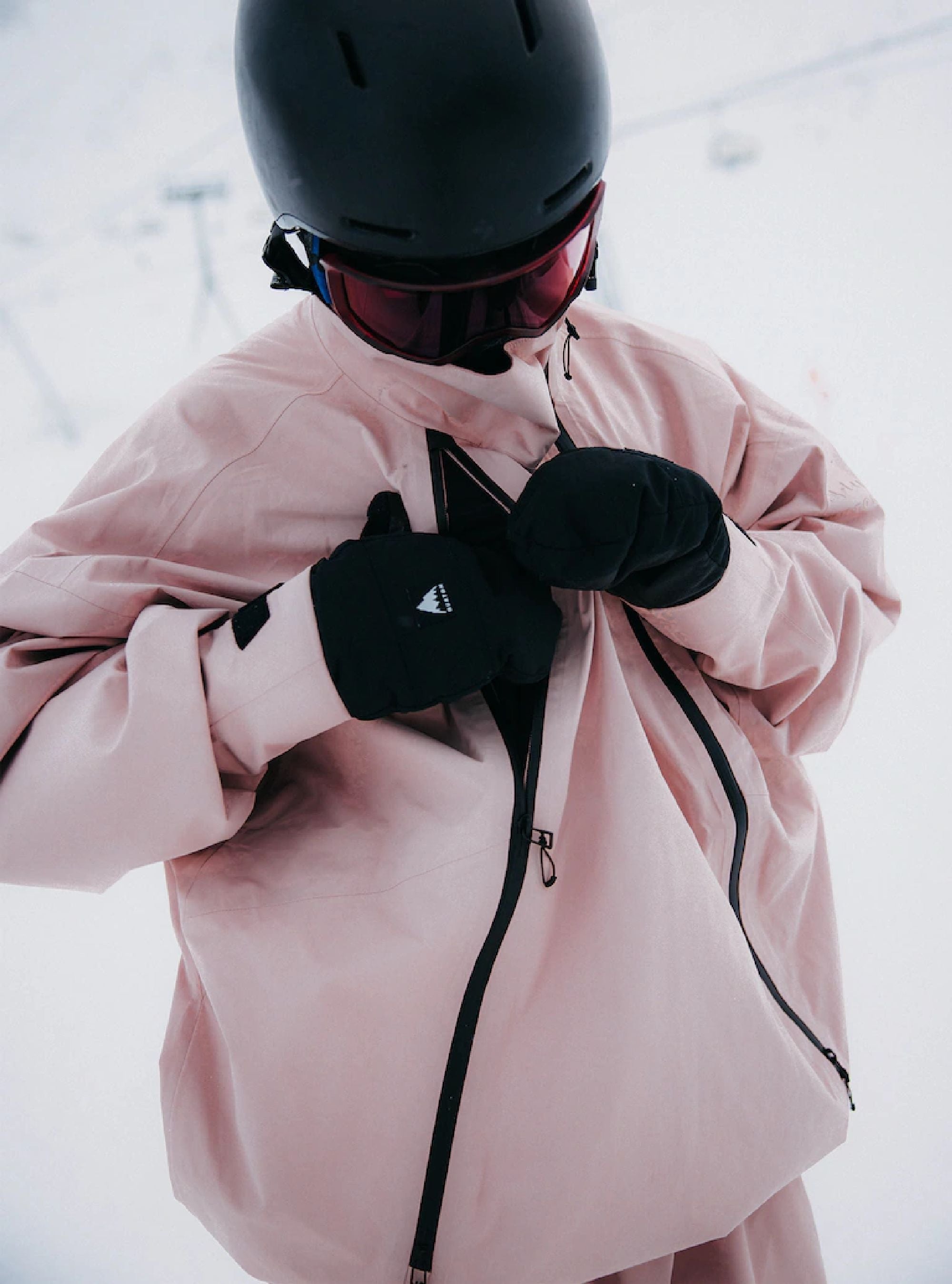 BURTON M FROSTNER ANORAK XS ブラック/ピンク スノーボード