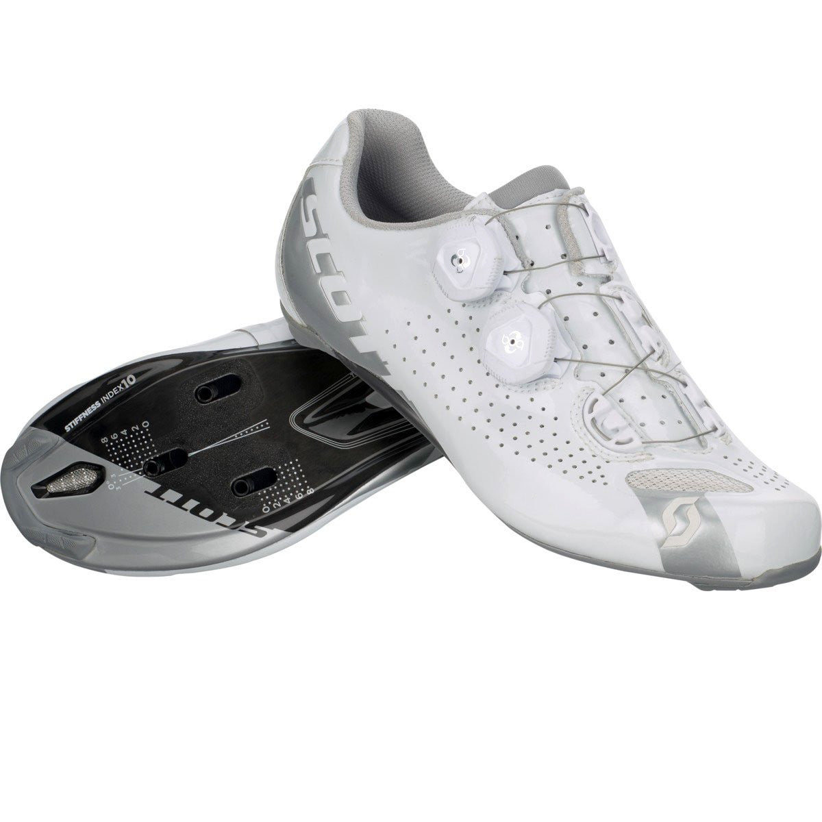Scott Women's Road RC Shoe - Openbox Gloss White Gloss Silver 38 - Scott Bike Shoes