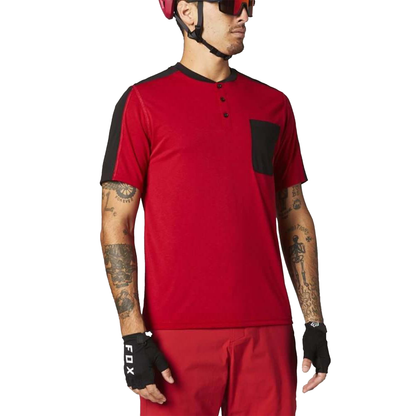 Fox Ranger DR SS Henley Chili - Fox Bike Jerseys