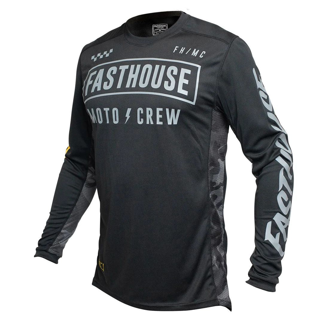 Fasthouse Strike Jersey Black/Camo Bike Jerseys