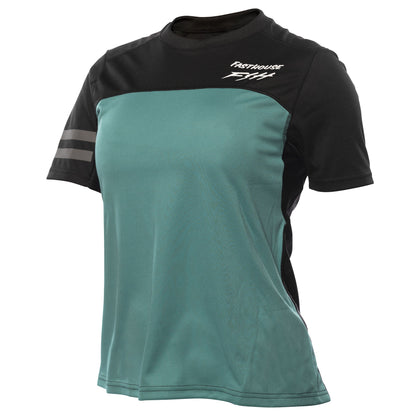 Fasthouse Women's Sidewinder Alloy SS Jersey Black Teal - Fasthouse Bike Jerseys