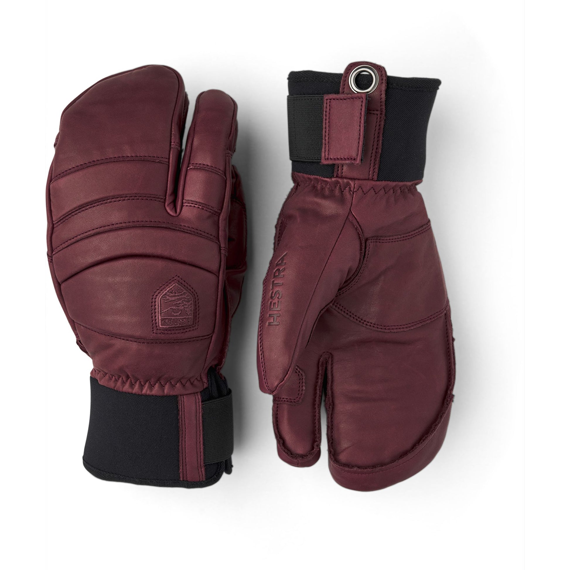 Hestra Alpine Pro Fall Line 3-Finger Glove Burgandy Burgandy Snow Gloves