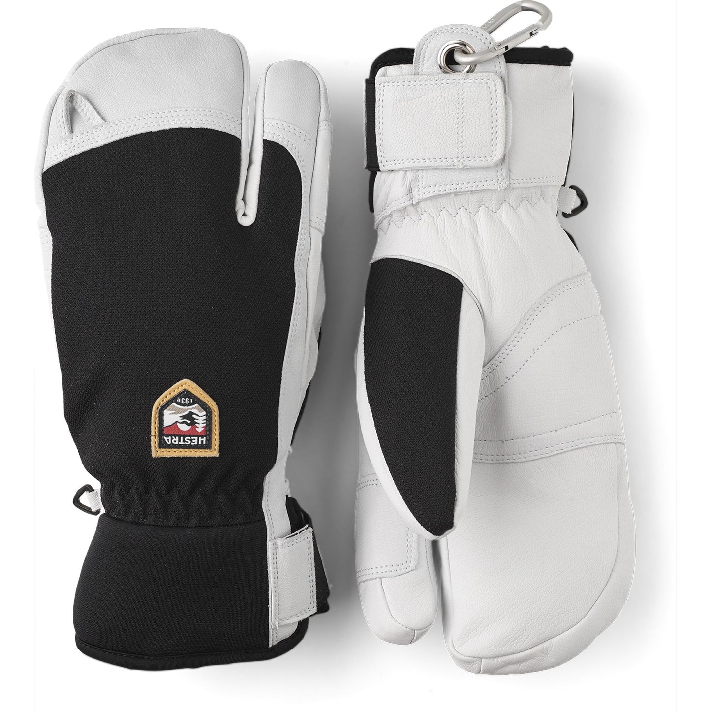 Hestra Alpine Pro Army Leather Patrol 3-Finger Glove Black Snow Gloves