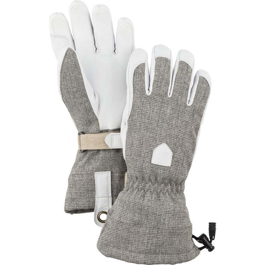 Hestra Women's Patrol Gauntlet Glove Light Grey Snow Gloves