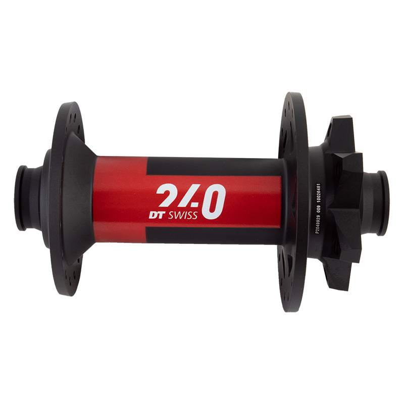 DT Swiss 240 Front Hub - 15 x 110mm 6-Bolt Black/Red 32H - DT Swiss Front Hub