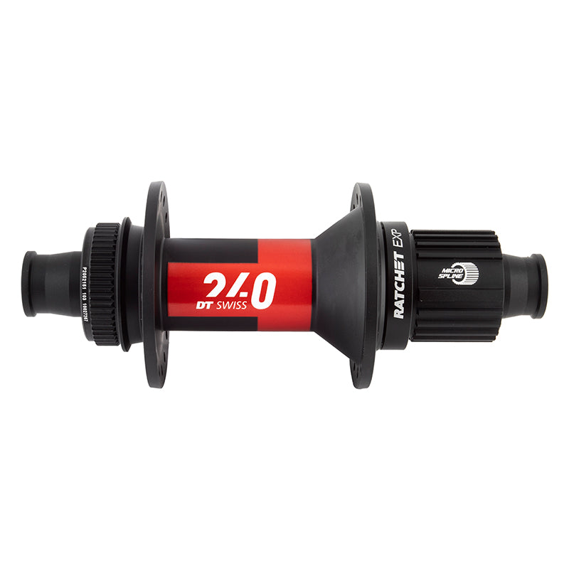 DT Swiss 240 EXP Rear Hub - 12 x 148mm Center-Lock Micro Spline BLK/Red 32H 36pt - DT Swiss Rear Hub