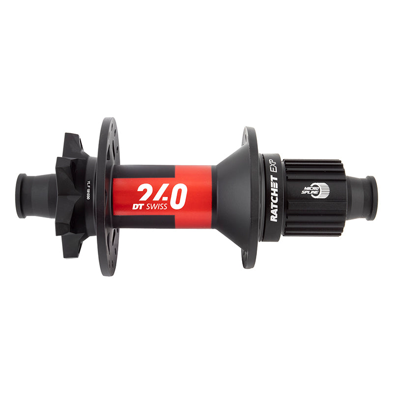 DT Swiss 240 EXP Rear Hub - 12 x 148mm 6-Bolt Micro Spline BLK/Red 28H 36pt - DT Swiss Rear Hub