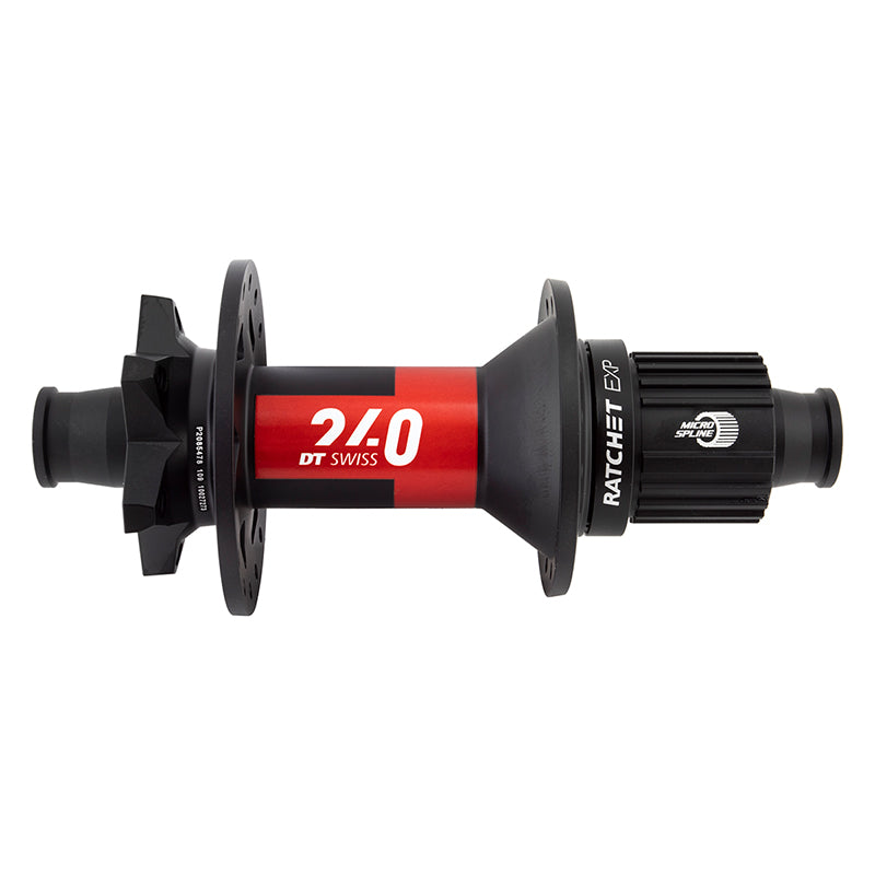 DT Swiss 240 EXP Rear Hub - 12 x 148mm 6-Bolt Micro Spline BLK/Red 32H 36pt - DT Swiss Rear Hub