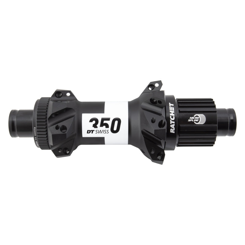 DT Swiss 350 Rear Hub - 12 x 148mm Center-Lock Micro Spline BLK 28H Straight Pull 36pt - DT Swiss Rear Hub