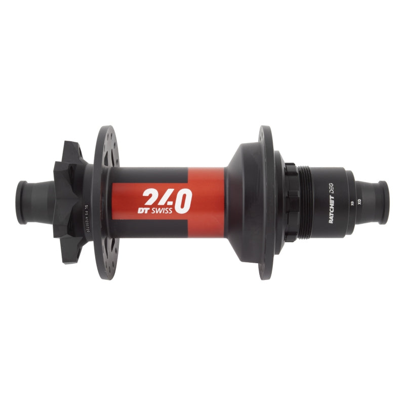 DT Swiss 240 DEG Rear Hub - 12 x 157mm 6-Bolt XD Black/Red 32H 90pt - DT Swiss Rear Hub