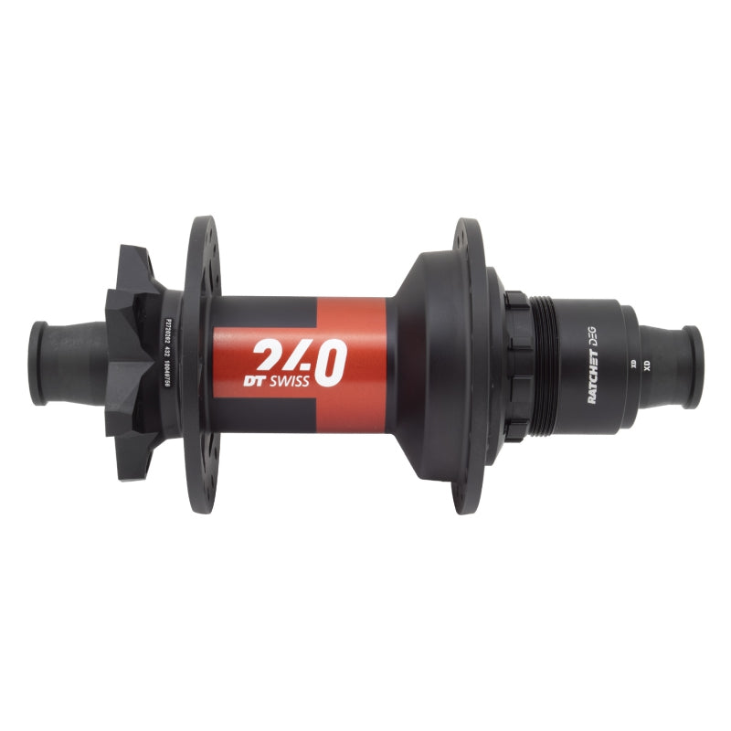 DT Swiss 240 DEG Rear Hub - 12 x 148mm 6-Bolt XD Black/Red 32H 90pt - DT Swiss Rear Hub