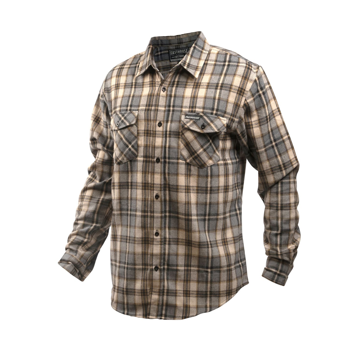 Fasthouse Youth Saturday Night Special Flannel Beige Flannels