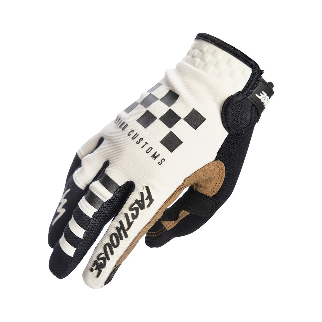 Fasthouse Youth Speed Style Glove Hot Wheels - White Black Bike Gloves