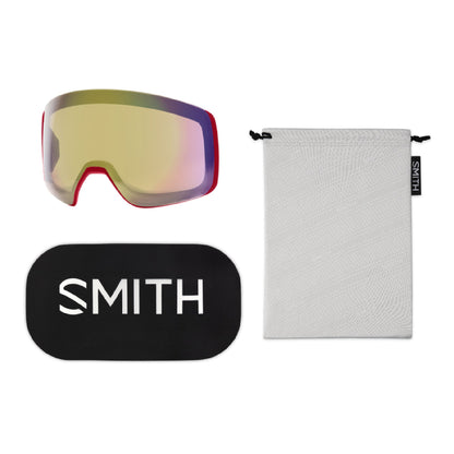 Smith 4D MAG Snow Goggle Crimson Glitch Hunter ChromaPop Everyday Red Mirror - Smith Snow Goggles