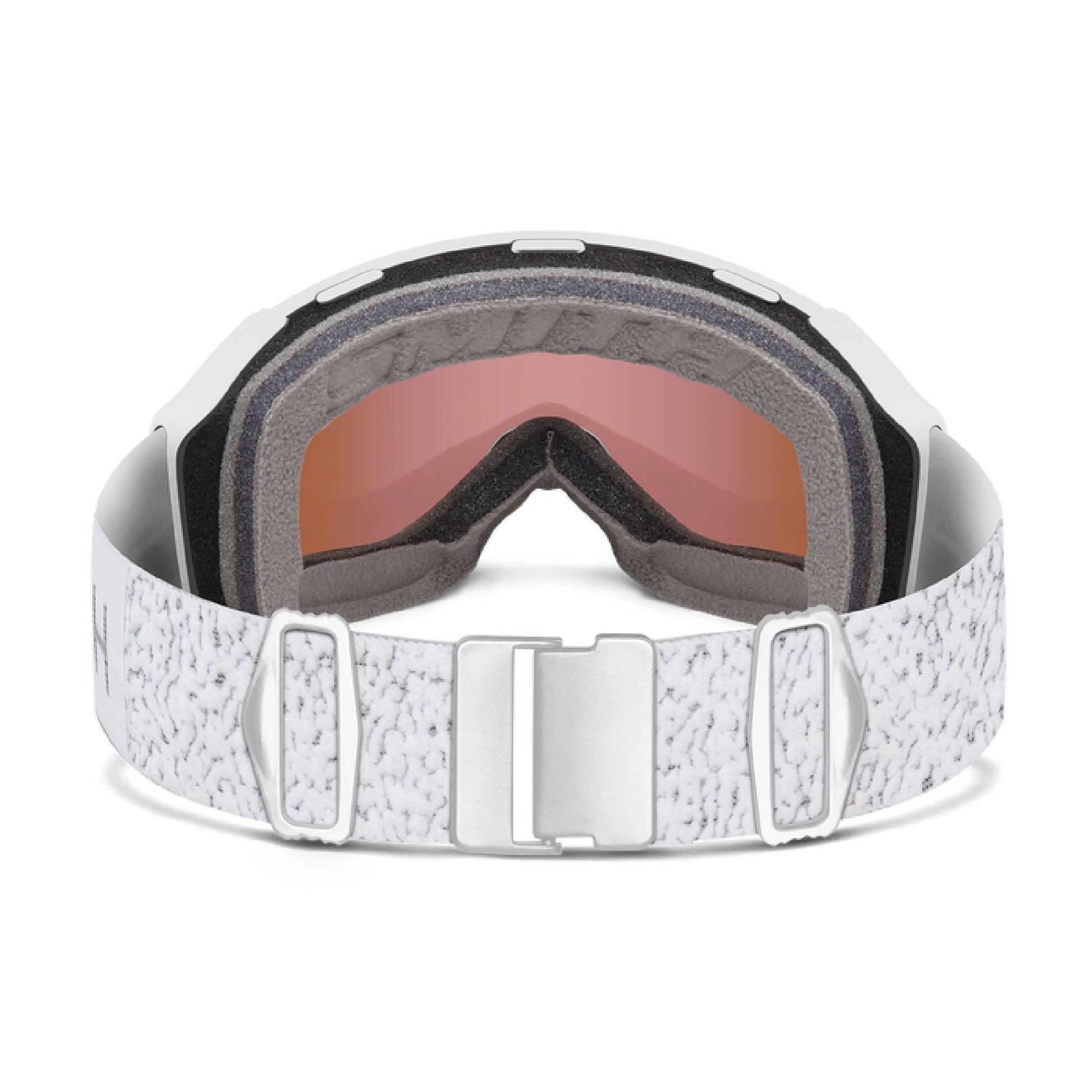 Smith 4D MAG S Snow Goggle White Chunky Knit / ChromaPop Everyday Rose Gold Mirror Snow Goggles