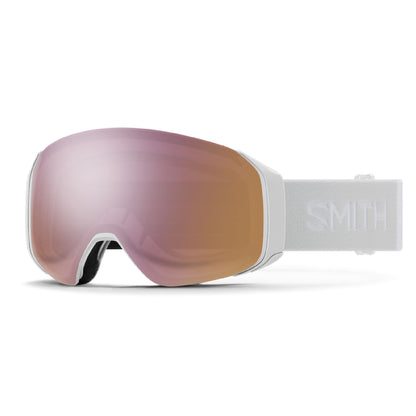 Smith 4D MAG S Snow Goggle White Vapor ChromaPop Everyday Rose Gold Mirror - Smith Snow Goggles
