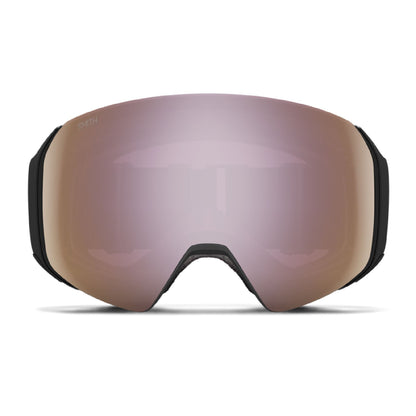 Smith 4D MAG S Low Bridge Fit Snow Goggle White Chunky Knit ChromaPop Everyday Rose Gold Mirror - Smith Snow Goggles
