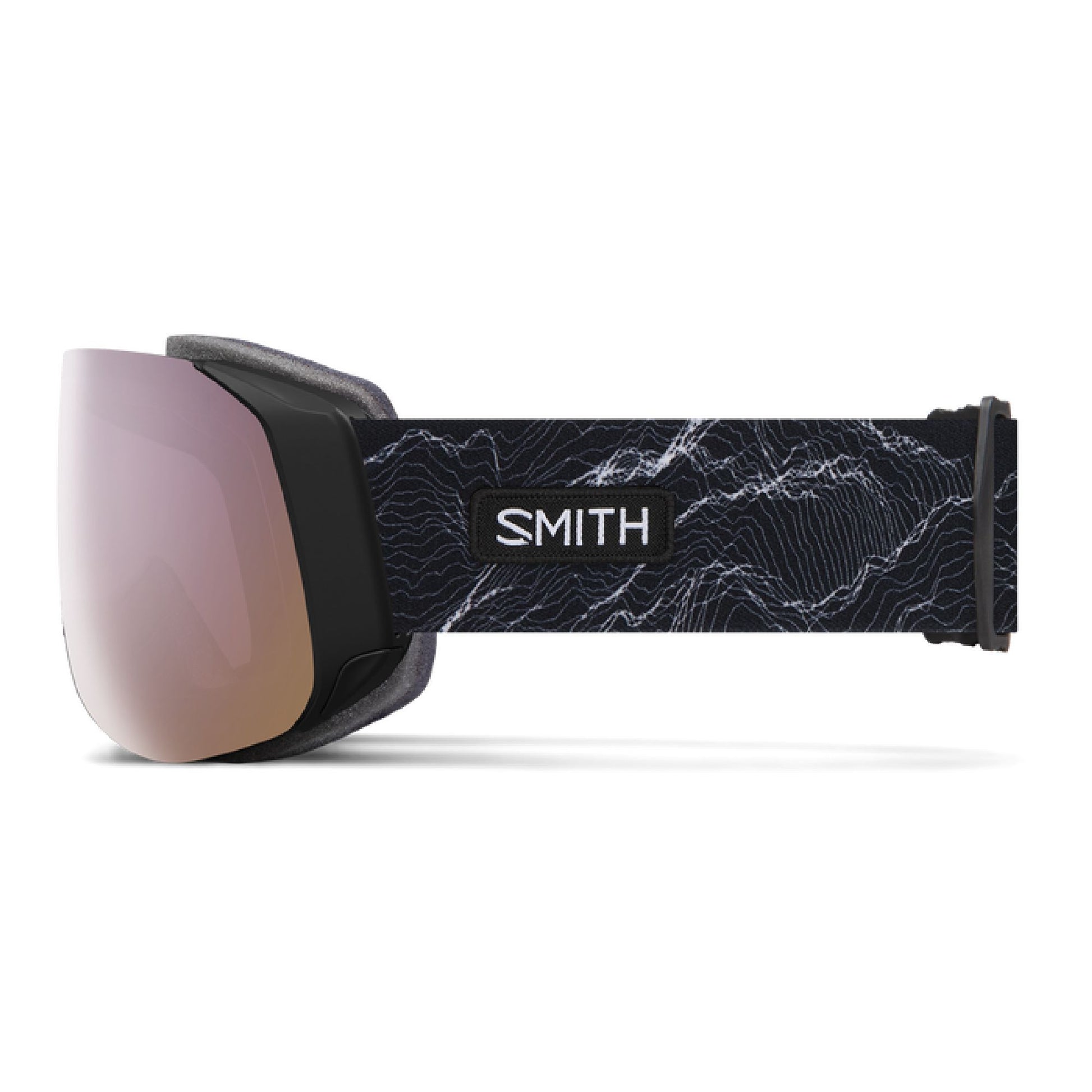 Smith 4D MAG S Low Bridge Fit Snow Goggle White Vapor / ChromaPop Photochromic Rose Flash Snow Goggles
