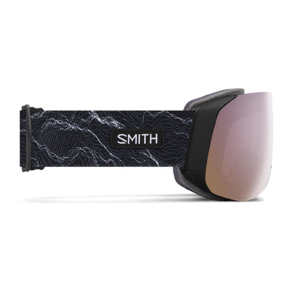 Smith 4D MAG S Low Bridge Fit Snow Goggle White Chunky Knit ChromaPop Everyday Rose Gold Mirror - Smith Snow Goggles