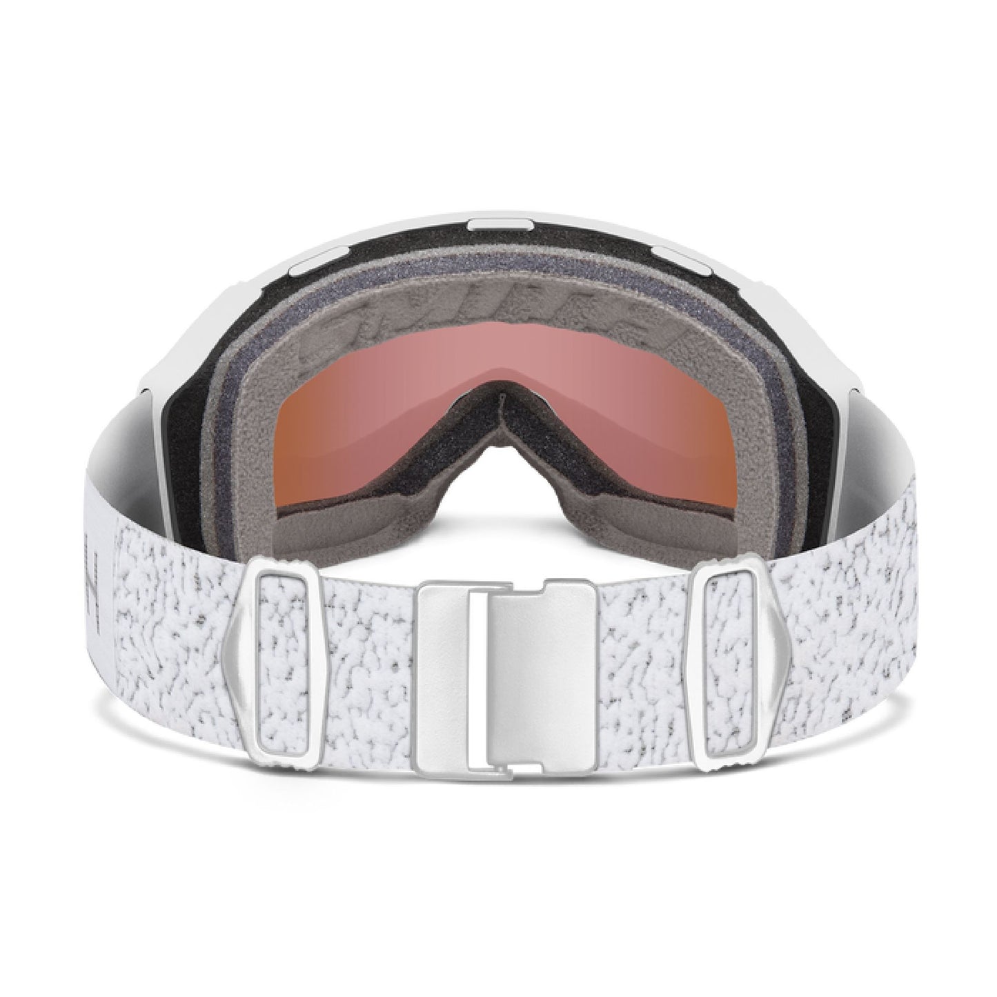 Smith 4D MAG S Low Bridge Fit Snow Goggle White Chunky Knit / ChromaPop Everyday Rose Gold Mirror Snow Goggles