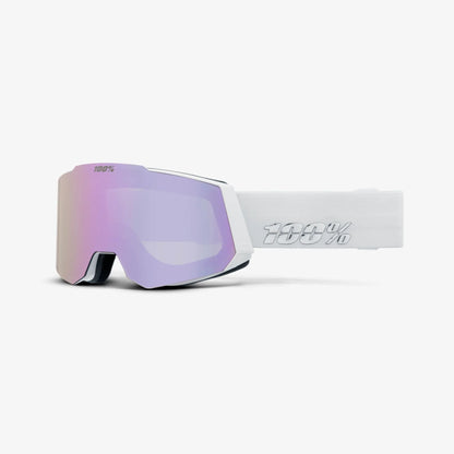100 Percent Snowcraft HiPER Snow Goggle White Lavender Mirror Lavender - 100 Percent Snow Goggles
