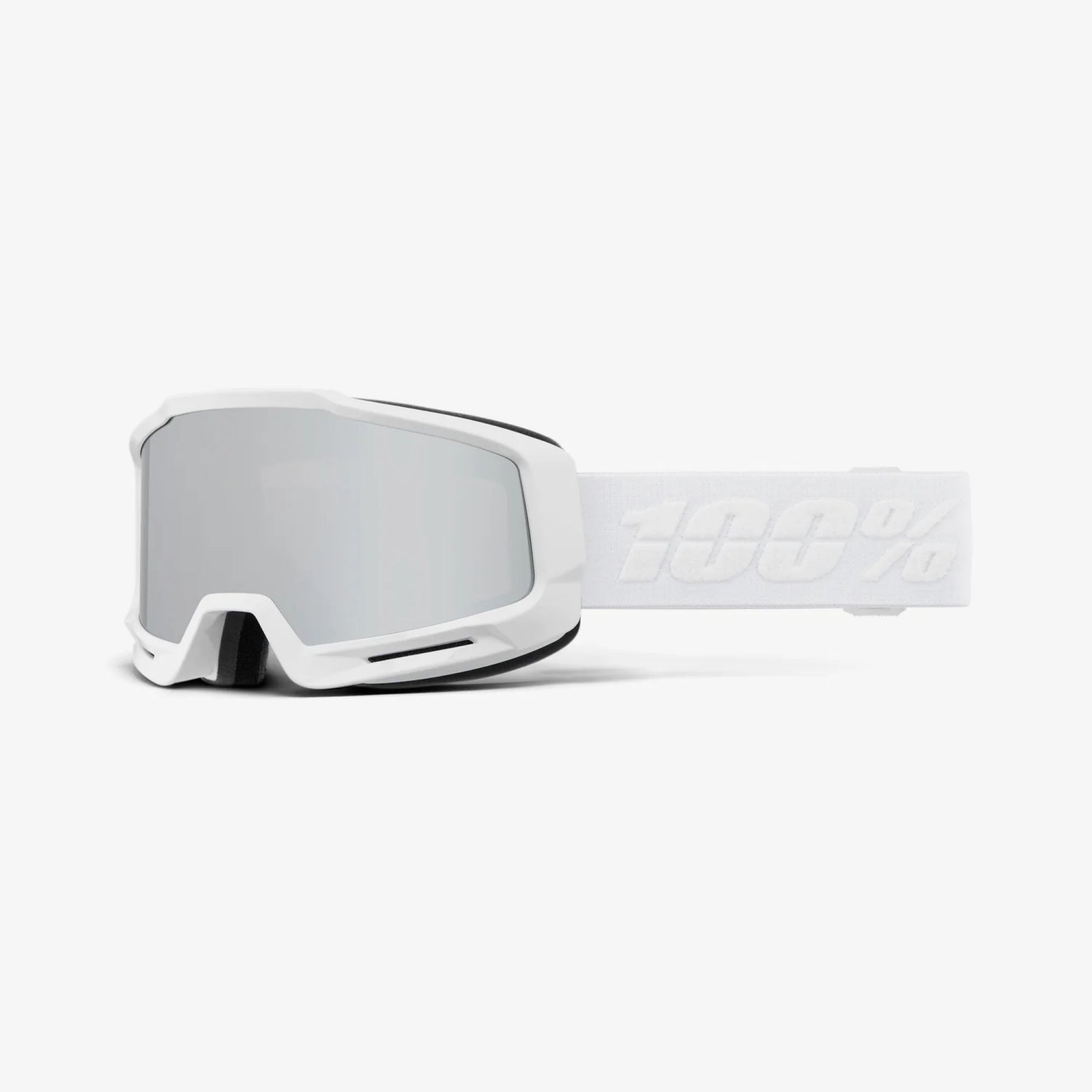 100 Percent Okan HiPER Snow Goggle White/Silver / Mirror Silver Snow Goggles