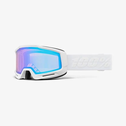 100 Percent Okan HiPER Snow Goggle White Turquoise Mirror Turquoise - 100 Percent Snow Goggles