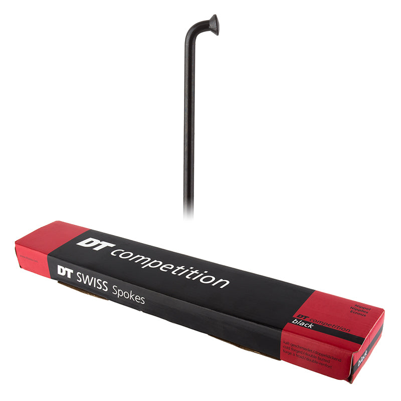 DT Swiss Competition Spoke: 2.0/1.8/2.0mm 290mm J-bend Black Box of 100 - DT Swiss Spoke Bulk