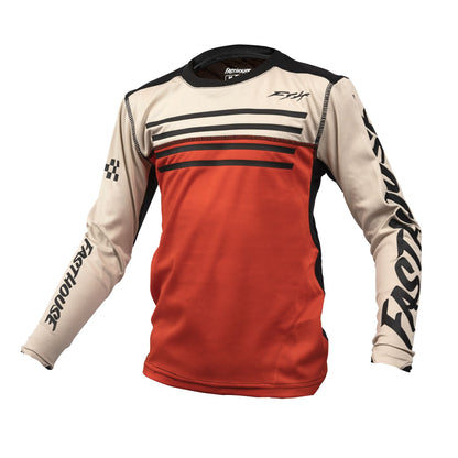 Fasthouse Youth Sidewinder Alloy LS Jersey Cream Red - Fasthouse Bike Jerseys