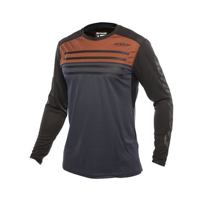 Fasthouse Youth Sidewinder Alloy LS Jersey Rust Midnight Navy - Fasthouse Bike Jerseys