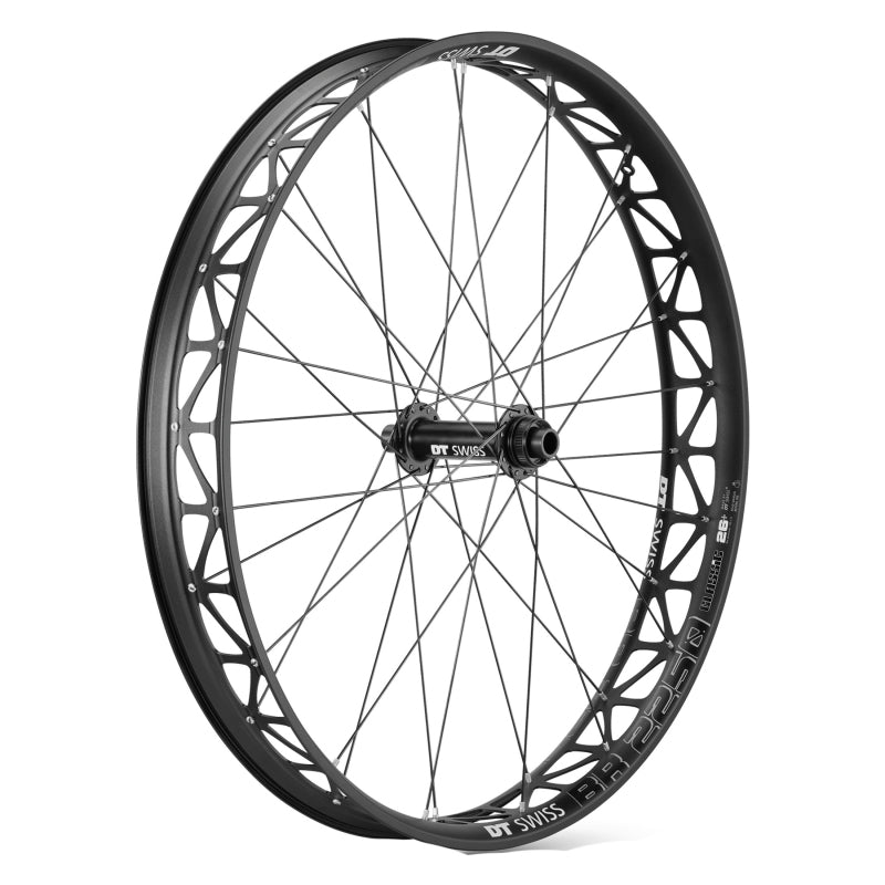 DT Swiss Big Ride Front Wheel - 26" 15 x 150mm Center-Lock BLK/White Clincher - DT Swiss Front Wheel