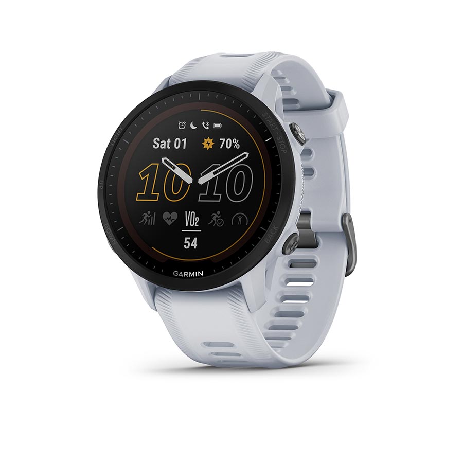 Garmin Forerunner 955 Solar GPS Smartwatch - 45.6mm Whitestone - Garmin Fitness Computers