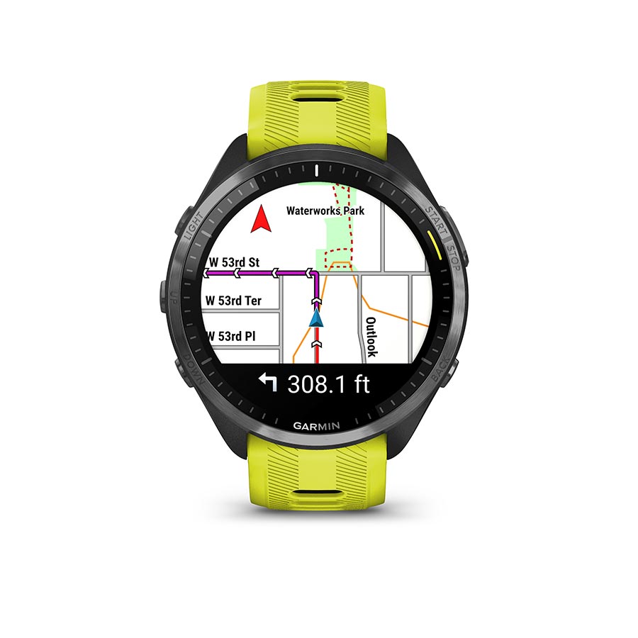 Garmin Forerunner 965 Watch Watch Color: Amp Yellow Wristband: Amp Yellow/Black - Silicone - Garmin Watches