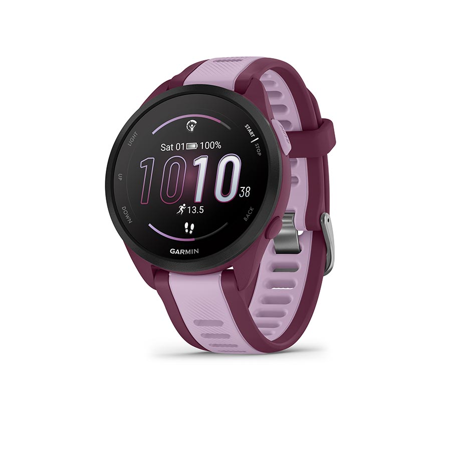 Garmin Forerunner 165 Music Watch Watch Color: Berry Wristband: Lilac - Silicone - Garmin Watches