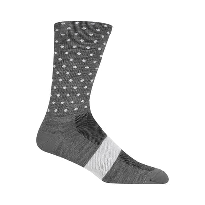 Giro Seasonal Merino Wool Sock Charcoal White Dots - Giro Bike Bike Socks