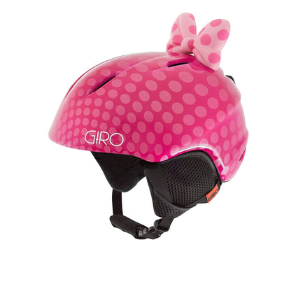 Giro Youth Launch Plus Helmet Pink Bow Polka Dots - Giro Snow Helmets