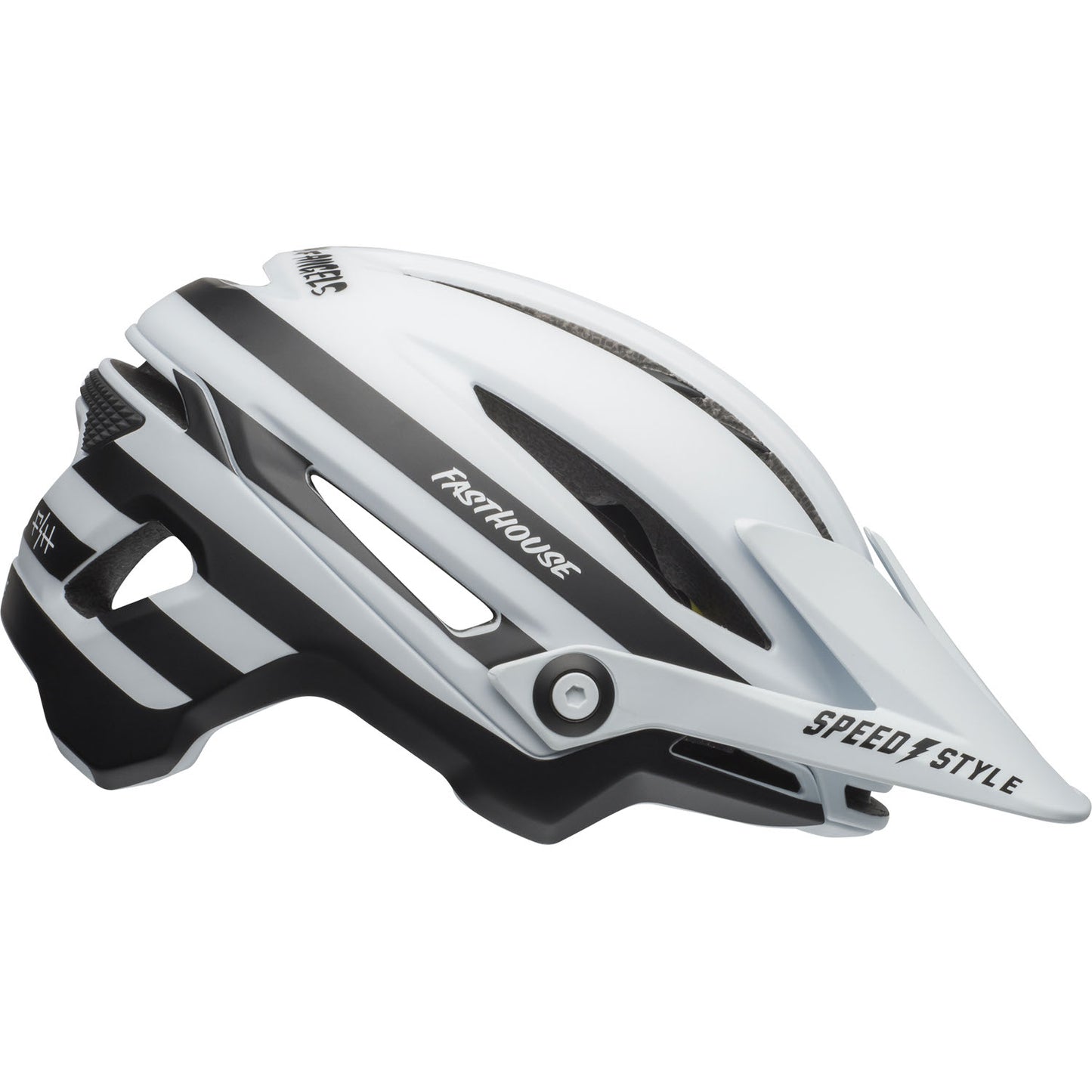 Bell Sixer MIPS Helmet - OpenBox Fasthouse Stripes Matte White Black S - Bell Bike Helmets