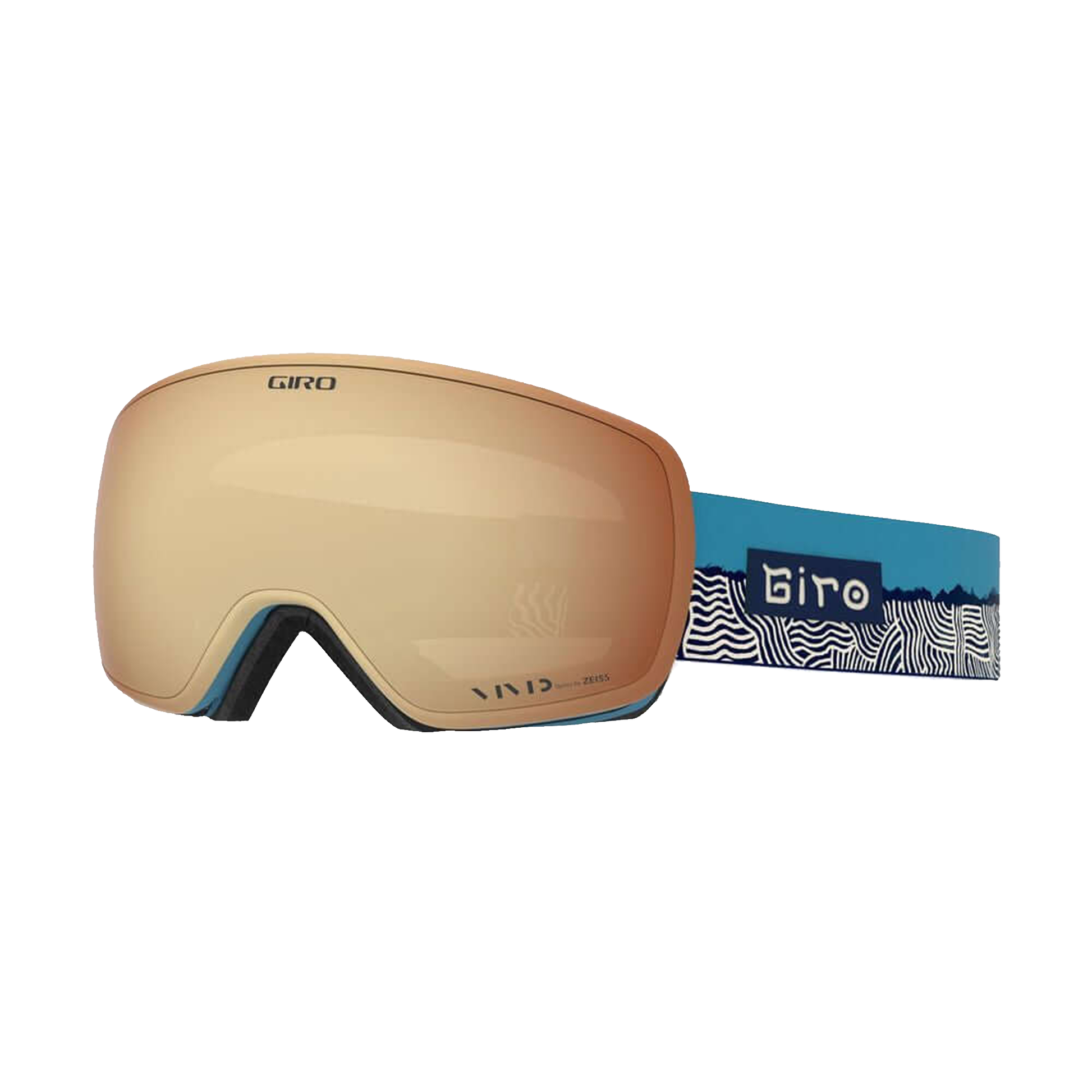 Giro Women's Eave Snow Goggle Powder Blue Ridge Line / Vivid Copper Snow Goggles