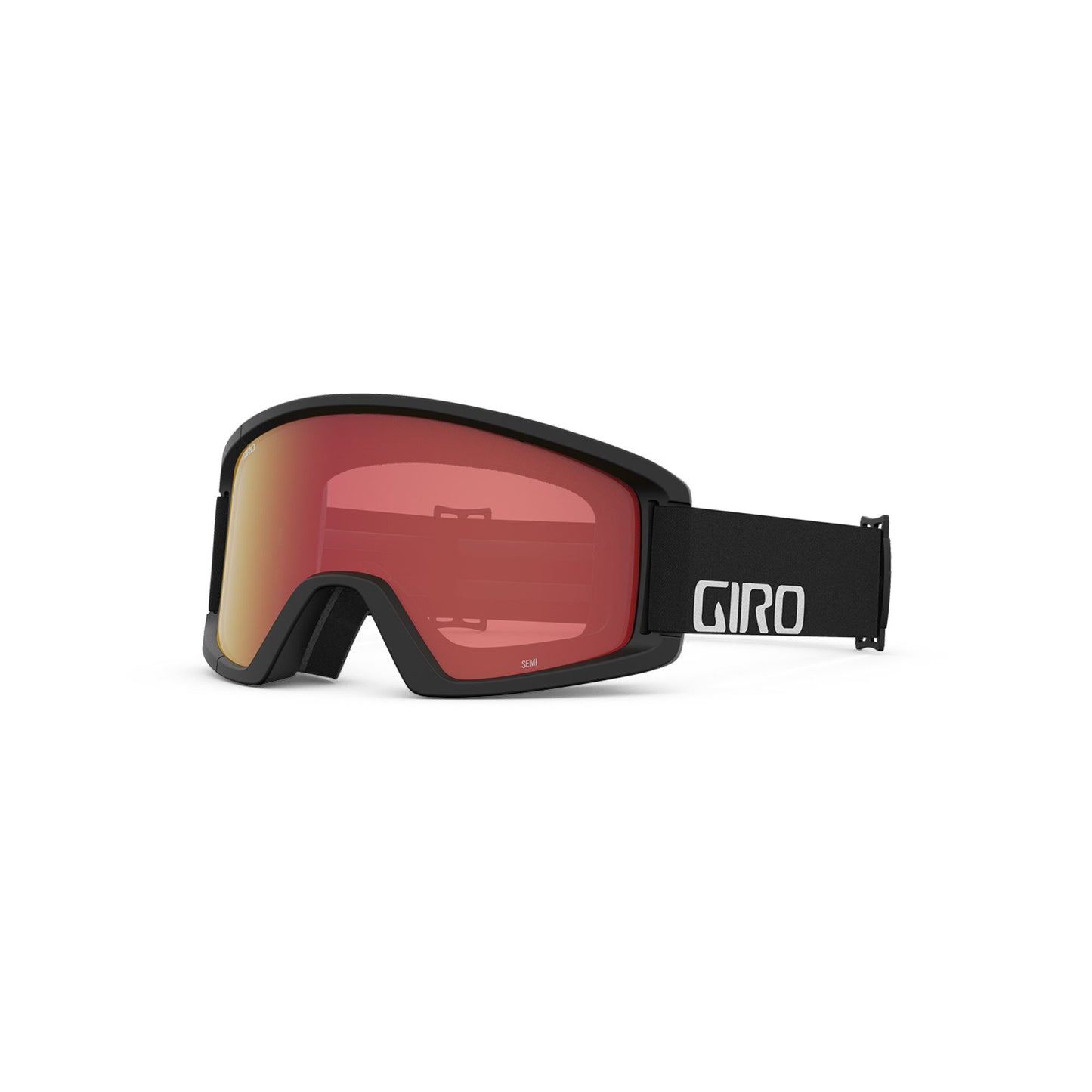 Giro Semi AF Snow Goggles Black Wordmark Amber Scarlet Snow Goggles