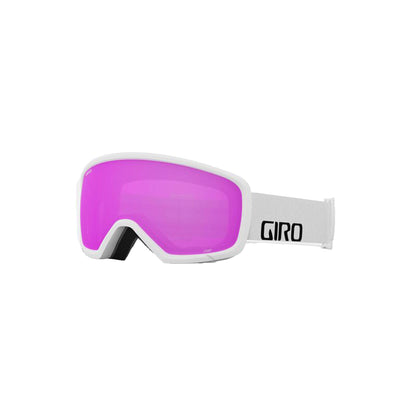 Giro Youth Stomp Snow Goggles White Wordmark Amber Pink - Giro Snow Goggles