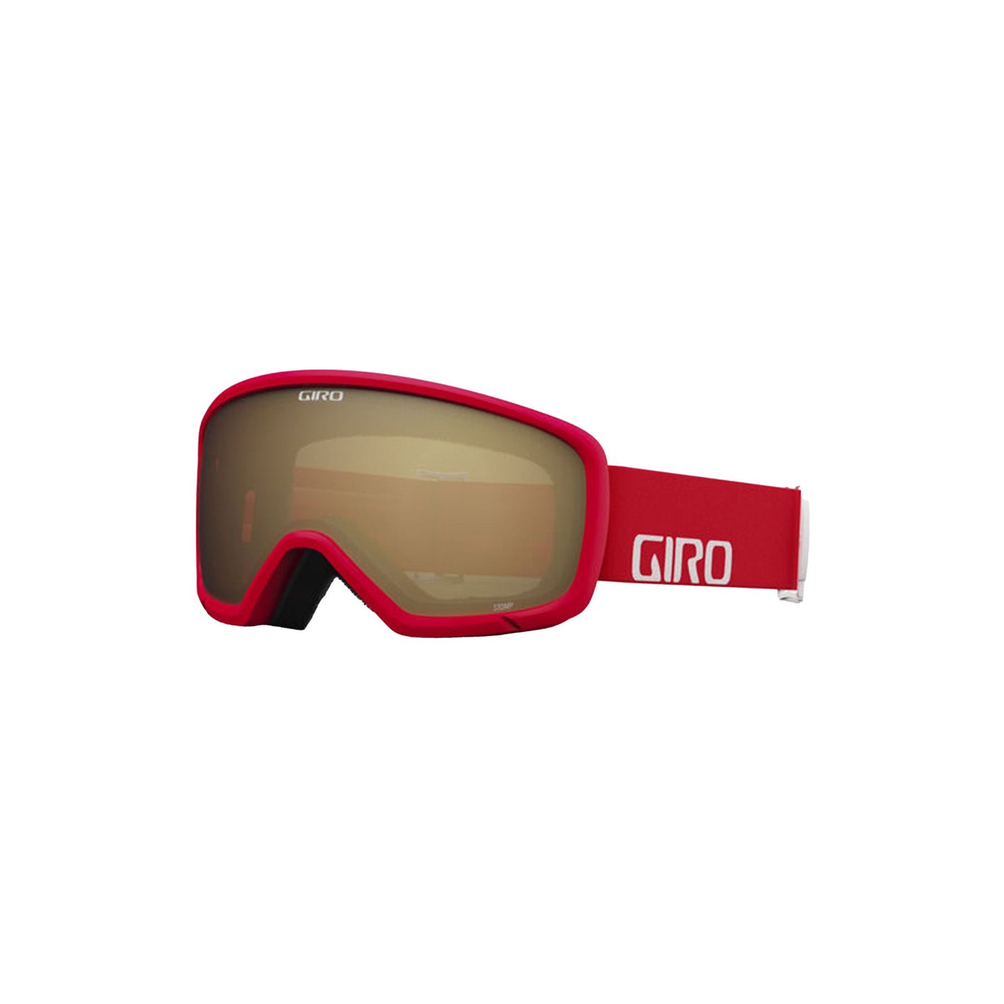 Giro Youth Stomp Snow Goggles Red White Wordmark Amber Rose - Giro Snow Goggles