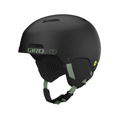 Giro Ledge FS MIPS Helmet Matte Black Save a Brain Green - Giro Snow Helmets