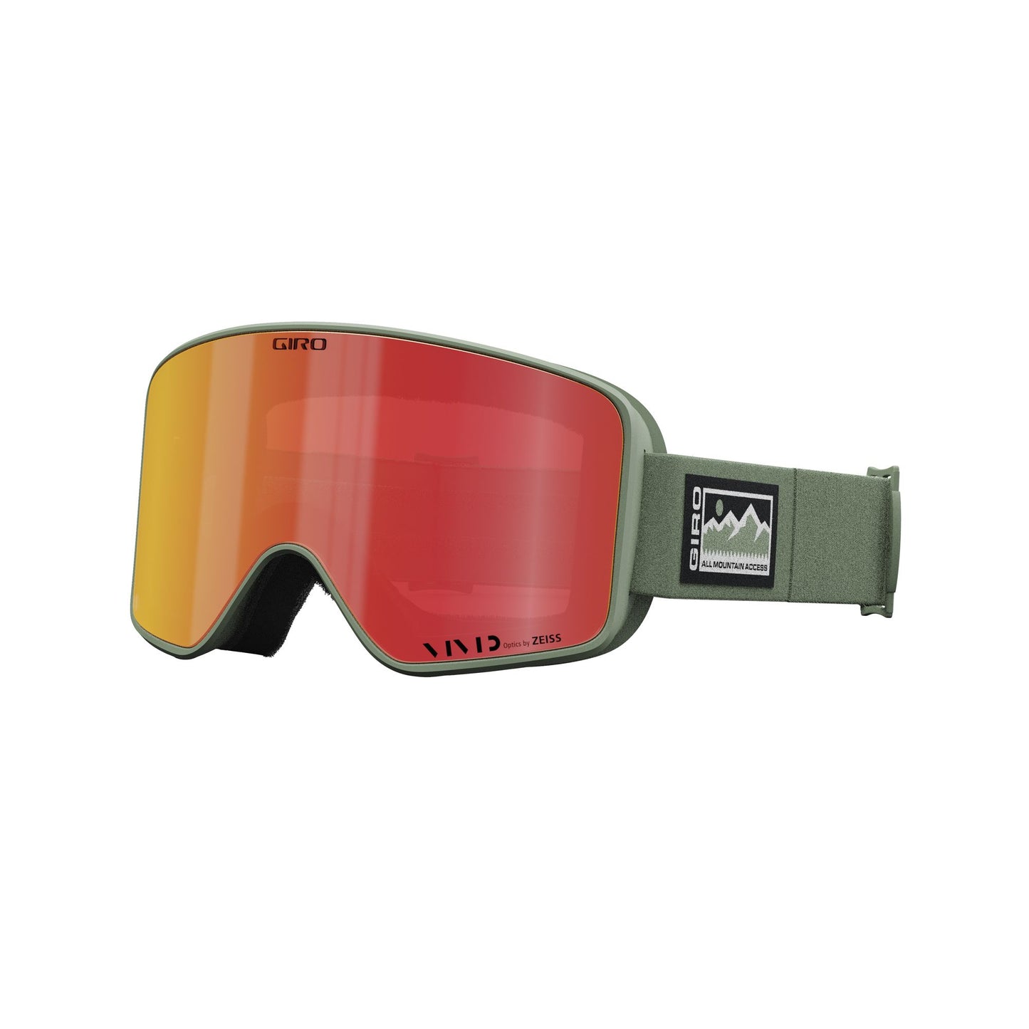 Giro Method Snow Goggles Hedge Green Access Vivid Ember - Giro Snow Goggles