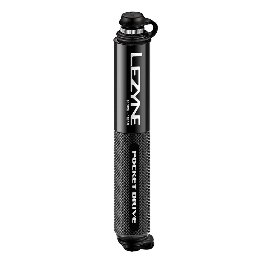 Lezyne Pocket Drive Frame Pump: Black - Lezyne Frame Pump