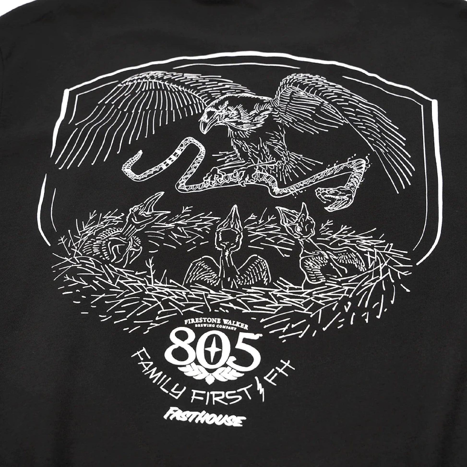 Fasthouse 805 Family First LS Tee Black - Fasthouse LS Shirts