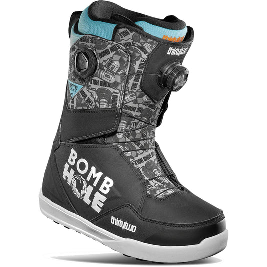 ThirtyTwo Lashed Bomb Hole Double BOA Snowboard Boots Black White Snowboard Boots